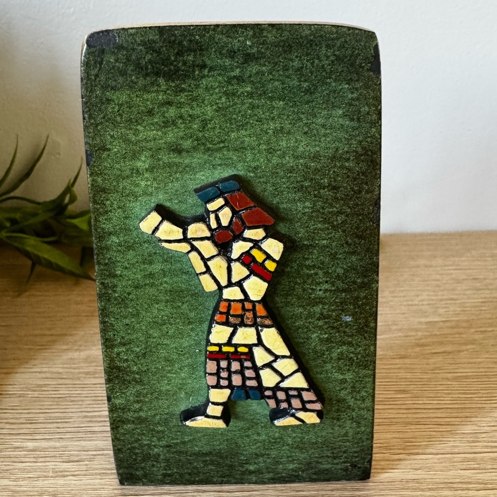 Mosaic Design Green Bookends - Picture 4 of 8